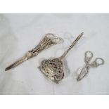 A set of Walker and Hall silver plated grape scissors,