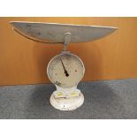 A vintage Salter infant weighing machine No. 50J.