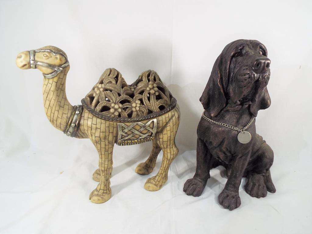 An unusual large figurine candle holder in the form of a camel from the Kinder Collection,