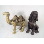 An unusual large figurine candle holder in the form of a camel from the Kinder Collection,