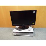 An LG full HD monitor TV with remote,