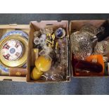 A good mixed lot to include a quantity of glassware, cutlery, geological samples,