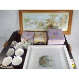 A good mixed lot to include two good quality Beatrix Potter framed prints,