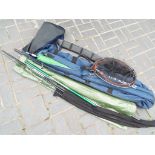 A good quality Shakespeare rod bag containing landing net, rod rest, rainproof covers,