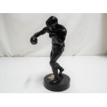 A good quality bronze statue depicting a boxer, markings to the base,