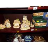 A collection of 14 Lilliput Lane partial boxed.