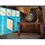 A good lot to include a Conic TVG-201 vintage home video game system, a roulette wheel,