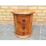 A unusual drum table height 40 cm width 38 cm diameter and a fire fender (2)