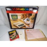 Dragon 32 - A early family computer by Dragon 32 with instruction leaflet and books in original