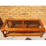 A good quality glass topped coffee table,