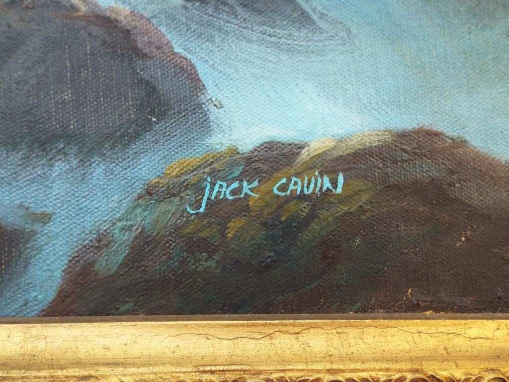Jack Cavin - an oil on canvas depicting - Image 2 of 2