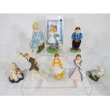 Wade - eight nursery figures, Peter Pan, Cinderella, Beauty, Andy Pandy, Alice,