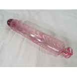 A late 19th C / early 20th C glass rolling pin,