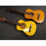 2 acoustic guitars, one by Encore model No.