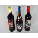 Elvis Presley - three bottles of wine from the Graceland Cellars comprising 'Blue Suede Chardonnay'