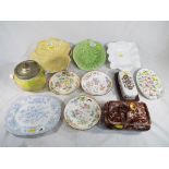 A quantity of ceramic tableware to include, Minton, Carltonware,