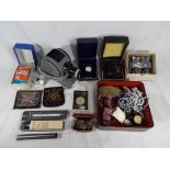 A mixed lot to include a Minox slide projector, a film splicer by Kestral, a Seiko wrist watch,