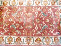 A pure wool handmade rug/carpet of traditional style 152 cm x 90 cm