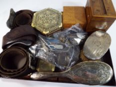 A good mixed lot of collectables to include a mother-of-pearl inlaid trinket box,