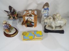 A good lot to include a Japanese hand-painted ceramic tea caddy,