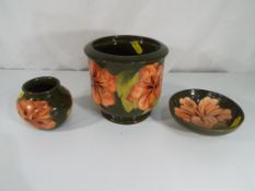Moorcroft Pottery - three pieces of Moorcroft pottery,