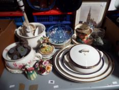 A good mixed lot of glassware and ceramics to include Fenton glass,