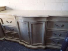 Stanley - a good quality French style whitewashed pine sideboard by Stanley,