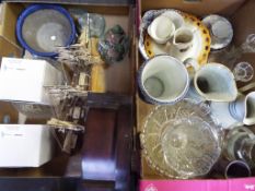 A good lot of ceramics to include a Wedgwood fallow deer vase, jugs, plates,