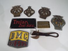 A good mixed lot to include three AA vintage car badges, an RAC vintage badge,