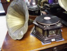 A Horn Gramophone by His Master's Voice,