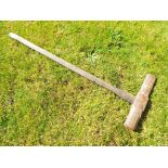 Railwayana - an early 20th century sleeper bracket installation hammer, 'marked 10 lb,