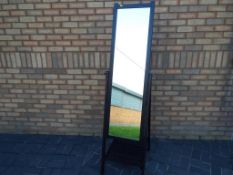 A good quality floor standing mirror on stand,