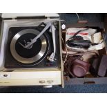 A good lot to include a vintage turntable by Garrard model Costa Brava in case and three vintage