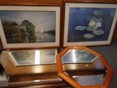 2 framed prints both mounted and framed under glass,