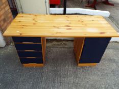 A modern pine desk,