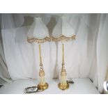 A pair of good quality table lamps, appr