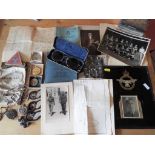 A collection of World War Two (WW2) memorabilia relating to 1893366 Sgt M E Fox,