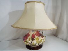 Moorcroft Pottery - a large table lamp d