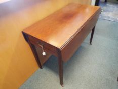A mahogany Pembroke table, with single d