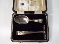 A George VI hallmarked silver two-piece