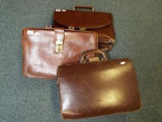 Three good quality vintage briefcases