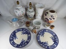 A good lot of mixed ceramics to include Aynsley, Portmeirion, Poole,
