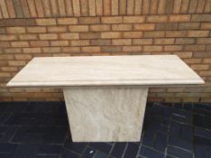 A marble console table (matching lot 107),