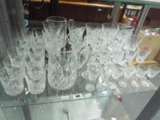 Waterford Crystal - Twenty three pieces of good quality lead crystal glassware comprising, a jug,