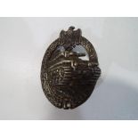 World War Two (WW2) a German Tank Regiment badge, for 25 engagements, 6.