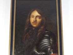 An 18th century oil on canvas possibly depicting Prince Rupert of the Rhine, image size 31.