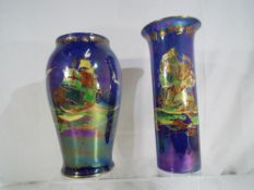 Devon Lustrine, Fieldings - two large lustreware vases,