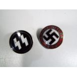 World War Two (WW2) - a German Third Reich RZM Adolf Hitler 1933 Election Member enamel circular