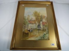 J Barclay (aka Horace Hammond) - an early 20th century watercolour entitled 'The Watermill',