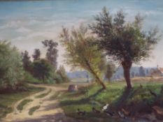 C Lauron - a pair of late 19th century oils on canvas depicting landscapes, probably French,